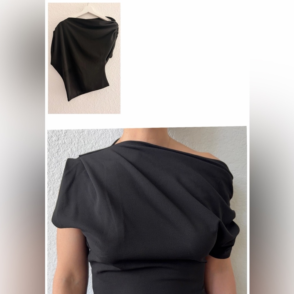ZARA Asymmetrical Off Shoulder Blouse | Chic Minimalist Statement Top